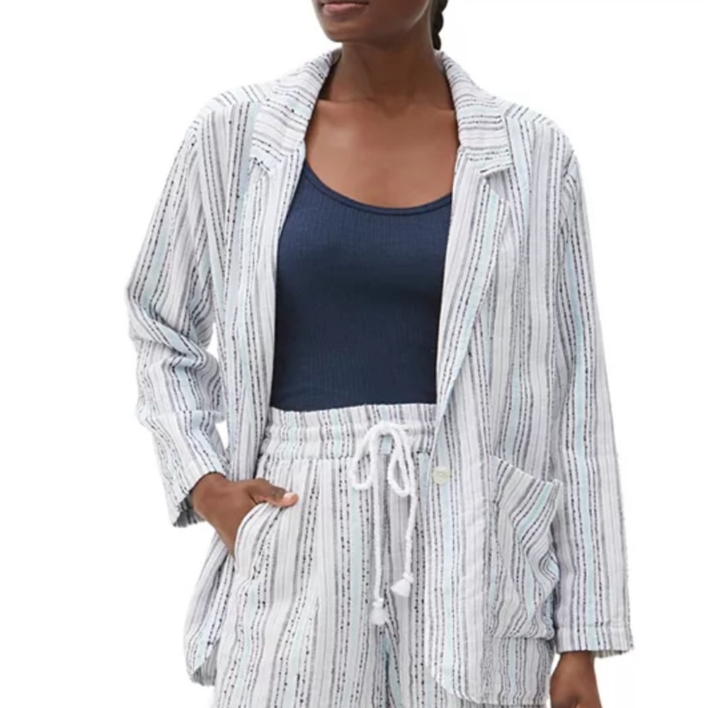 Michael Stars Remix Striped Blazer